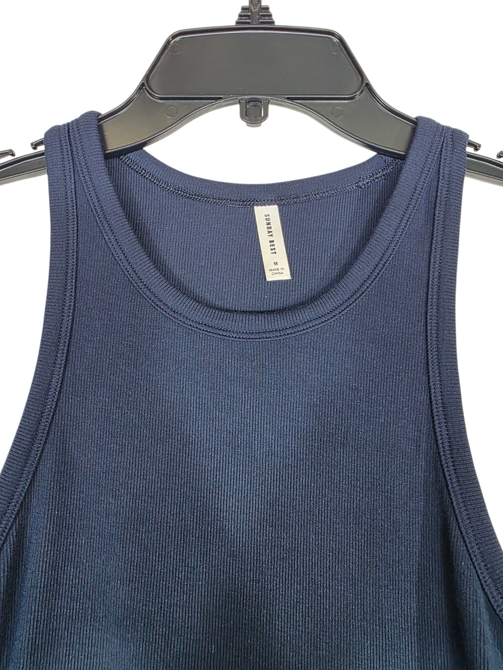 Sunday Best Navy Ribbed Tank - Picture 2 of 5